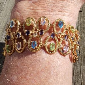 Multiple Simulated Gemstone Bracelet